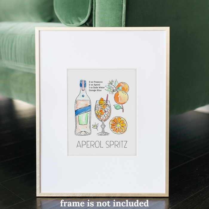 Aperol Spritz Cocktail Paint Kit | Just Add Water Art Set 