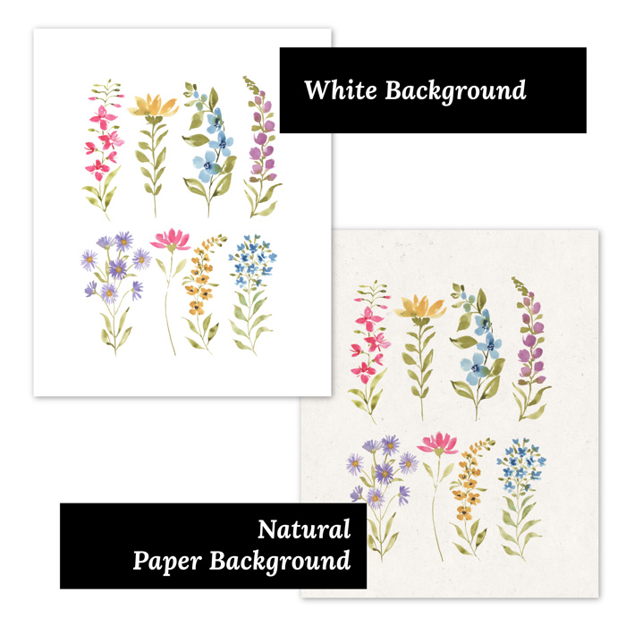 Alpine Wildflower Meadow | Painted Watercolor Art Print