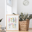  Alpine Wildflower Meadow | Painted Watercolor Art Print