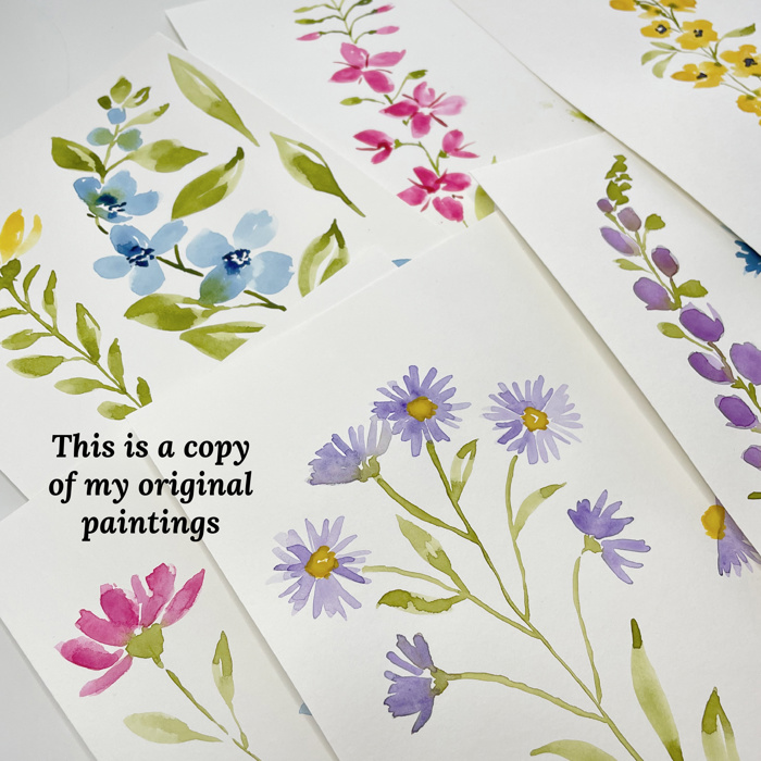 Alpine Wildflower Meadow | Painted Watercolor Art Print