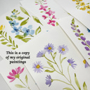  Alpine Wildflower Meadow | Painted Watercolor Art Print