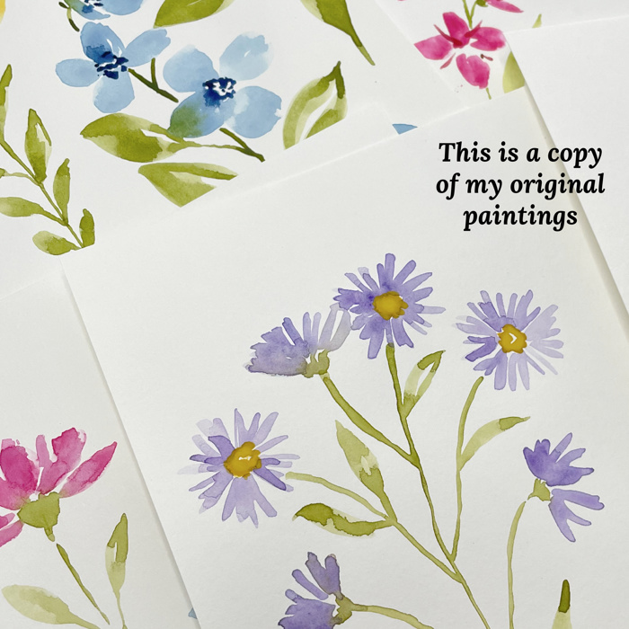 Alpine Wildflower Meadow | Painted Watercolor Art Print