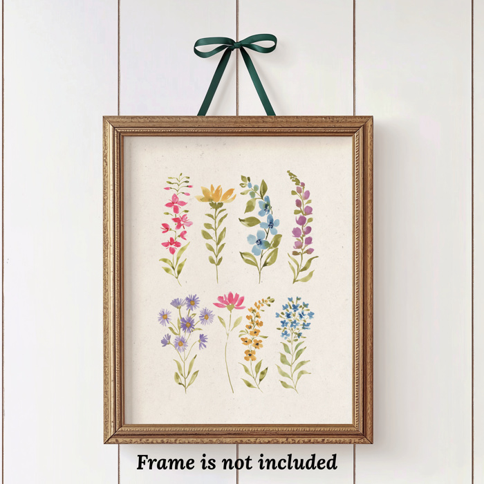 Alpine Wildflower Meadow | Painted Watercolor Art Print