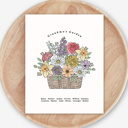 Birth Flower Bouquet Art Print | Add Up to 12 Flowers & Names