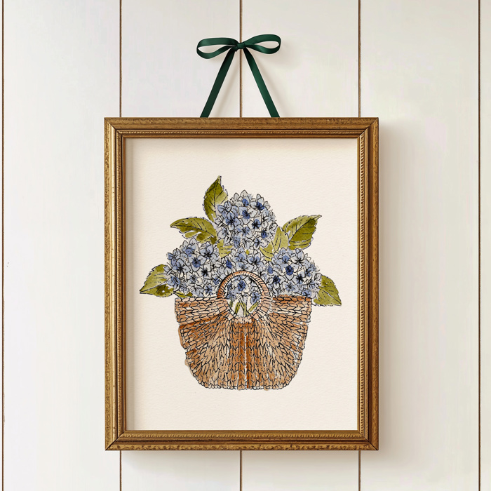 Hydrangea Basket Watercolor Paint Kit | All In One Art Gift Set