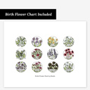  Birth Flower Garden Art Print | Up to 8 Flowers