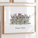 Birth Flower Garden Art Print | Up to 8 Flowers