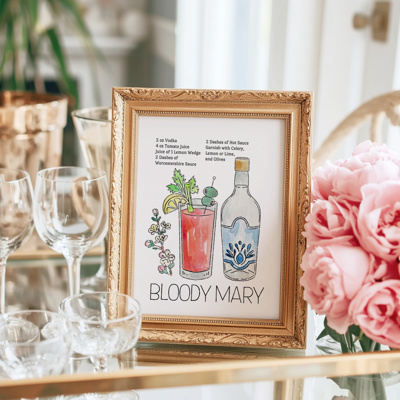 Bloody Mary Cocktail Paint Kit | Just Add Water Art Set 