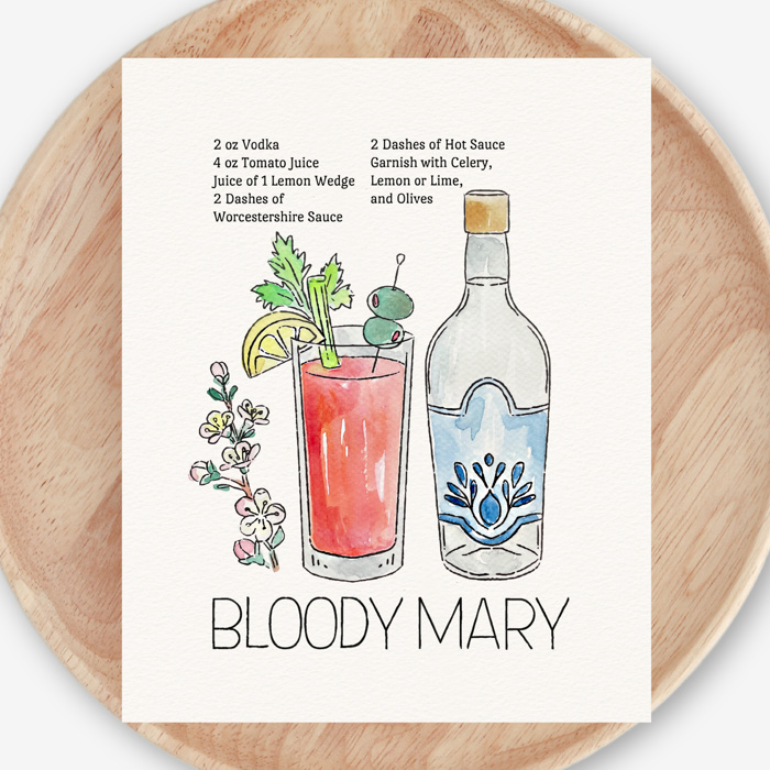 Bloody Mary Cocktail Paint Kit | Just Add Water Art Set 