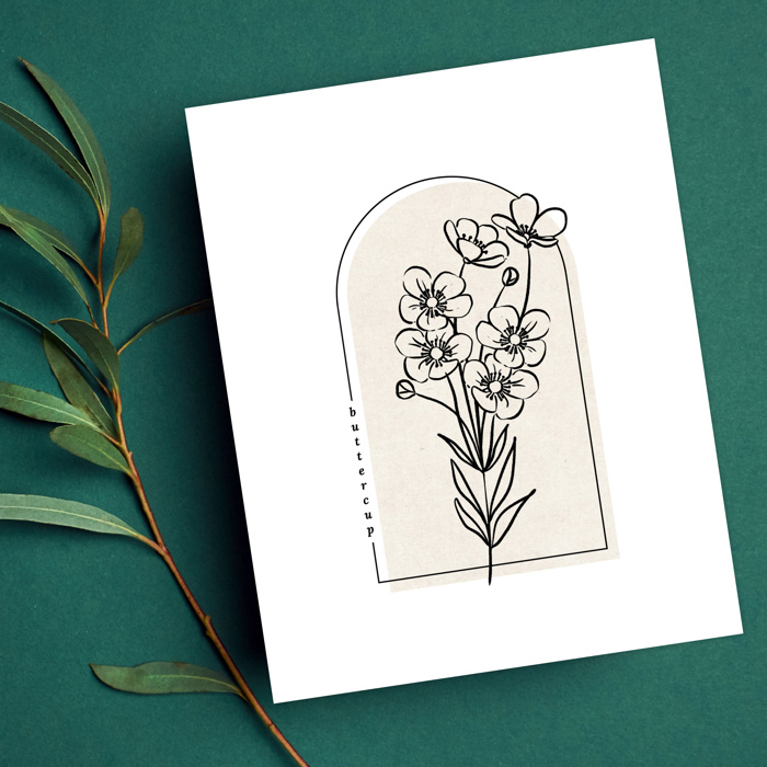 BOGO | Hand Illustrated Floral Prints | 42 Flower Options