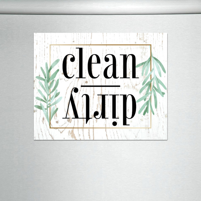 Clean or Dirty Flip Dishwasher Magnet Sign | 4.25X5.5"