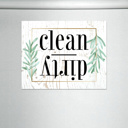  Clean or Dirty Flip Dishwasher Magnet Sign | 4.25X5.5"