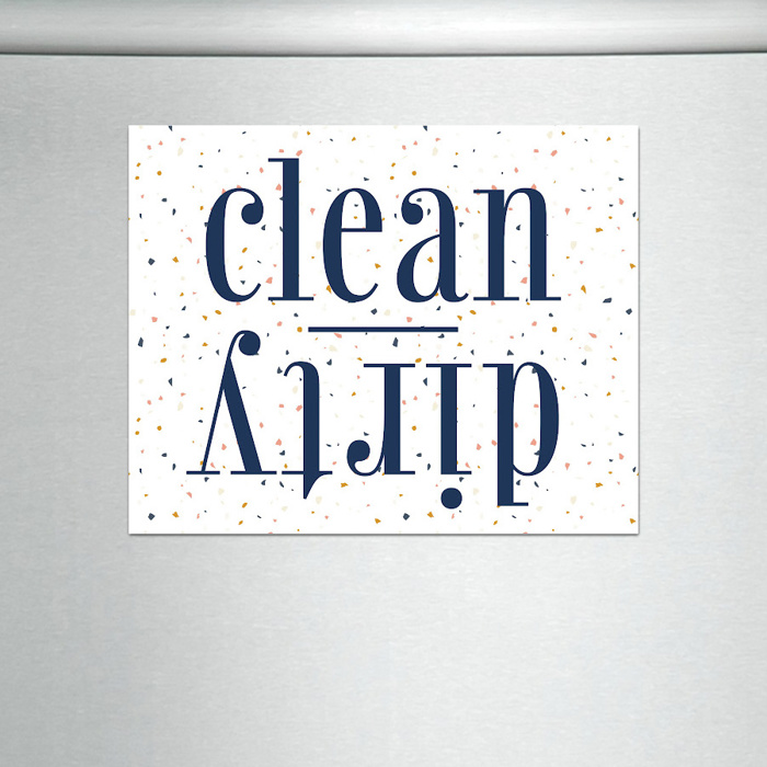 Clean or Dirty Flip Dishwasher Magnet Sign | 4.25X5.5"