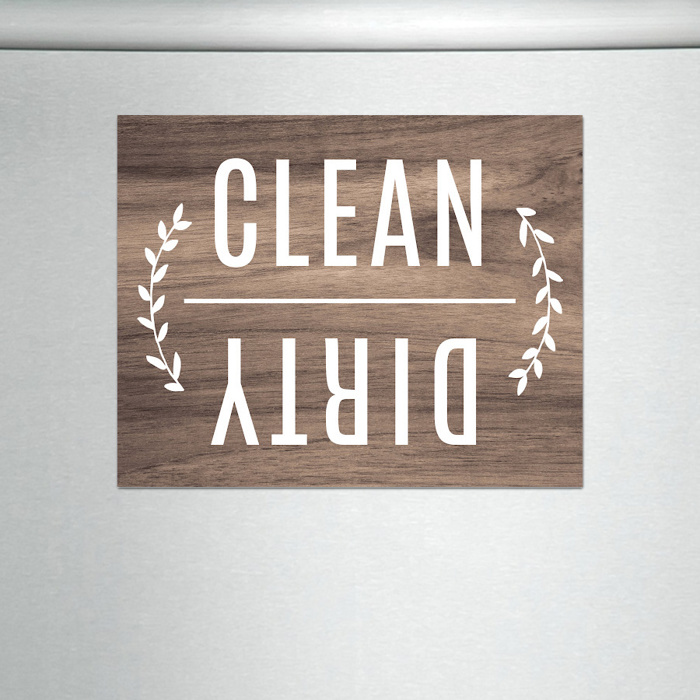 Clean or Dirty Flip Dishwasher Magnet Sign | 4.25X5.5"