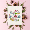  You Pick Winter Holiday Watercolor Kits 11 Options | Pre-Sketched Christmas Art Sets