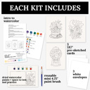  3 PK Paintable 5X7" Cards + Envelopes | Sweet Watercolor Paint Kit