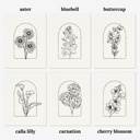  3 Pk All In One Watercolor Paint Kit | 8X10" Floral Outline 45 Options