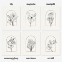  3 Pk All In One Watercolor Paint Kit | 8X10" Floral Outline 45 Options