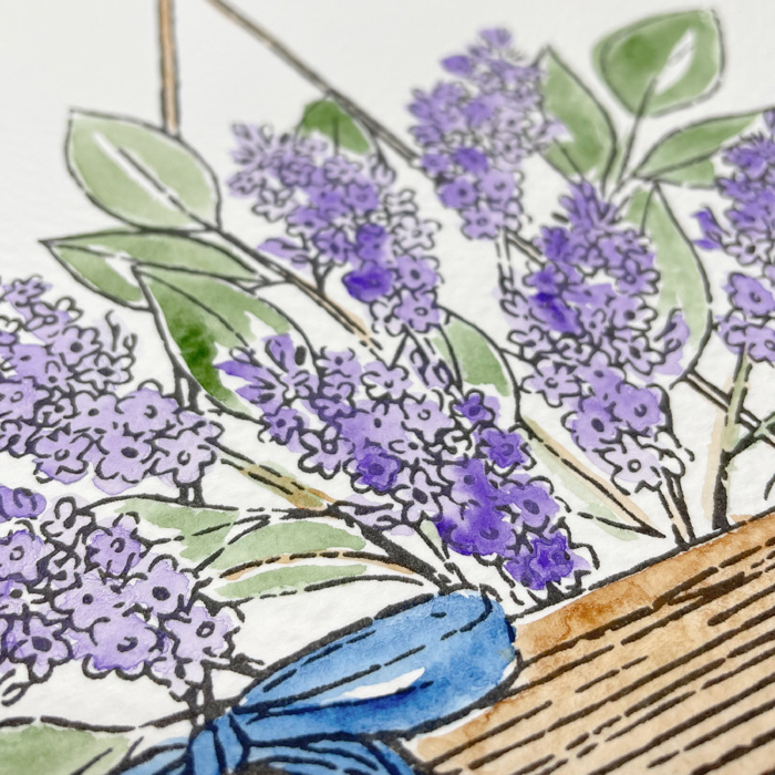 Basket of Lilacs Watercolor Paint Kit | All In One Art Set
