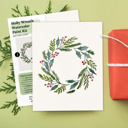  Christmas Watercolor Kit | Pre-Sketched Holiday Art Set for Paint Night