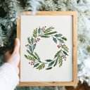  You Pick Winter Holiday Watercolor Kits 11 Options | Pre-Sketched Christmas Art Sets