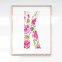  Peony Floral Monogram | Pick Your Letter