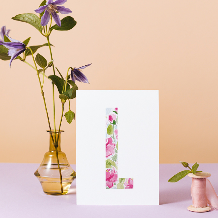 Peony Floral Monogram | Pick Your Letter