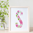  Peony Floral Monogram | Pick Your Letter