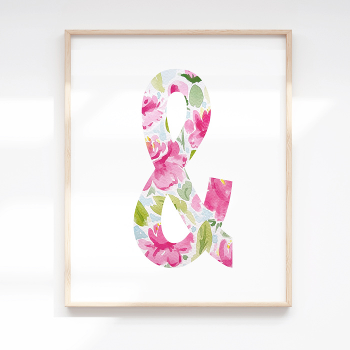 Peony Floral Monogram | Pick Your Letter
