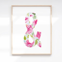  Peony Floral Monogram | Pick Your Letter