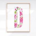  Peony Floral Monogram | Pick Your Letter