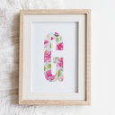  Peony Floral Monogram | Pick Your Letter