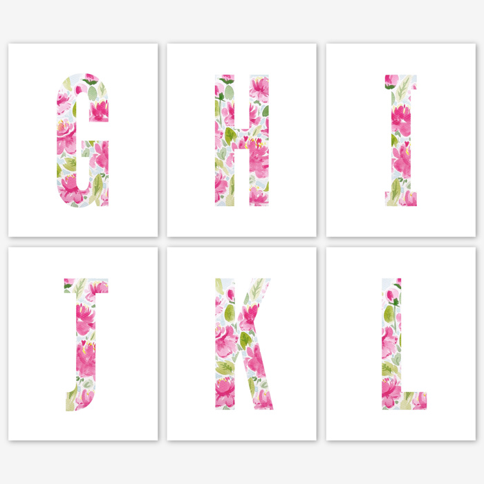 Peony Floral Monogram | Pick Your Letter