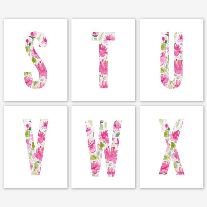 Peony Floral Monogram | Pick Your Letter