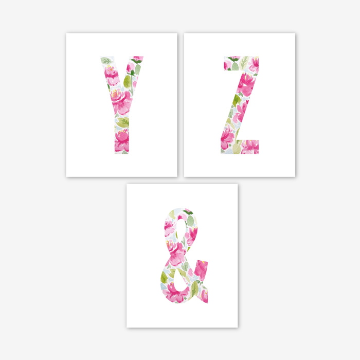 Peony Floral Monogram | Pick Your Letter