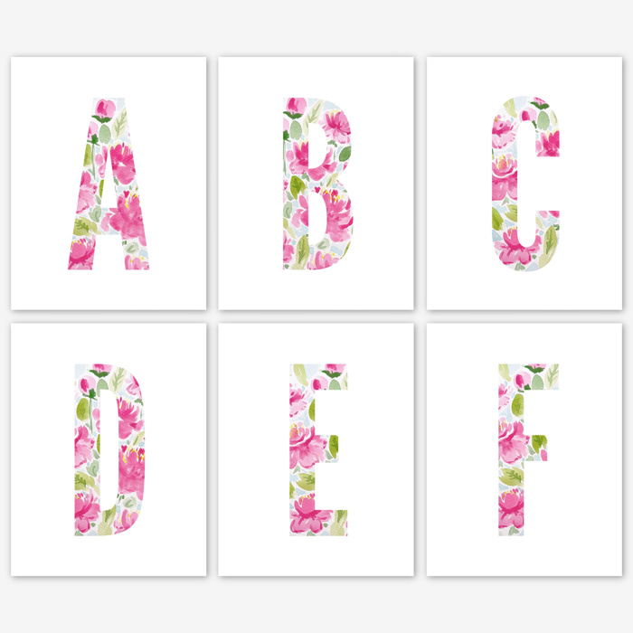 Peony Floral Monogram | Pick Your Letter