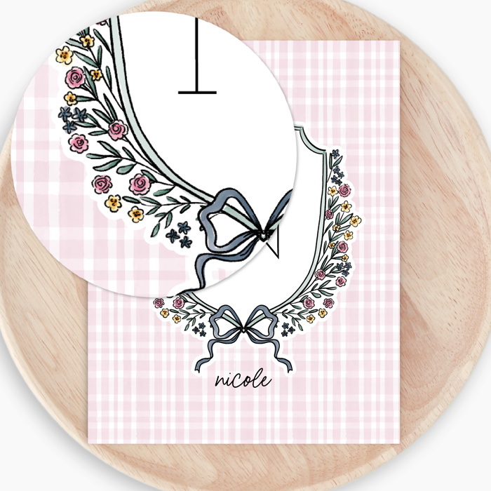 Custom Initial & Name Art Print | Personalized Monogram Wall Decor | 5 Color Options