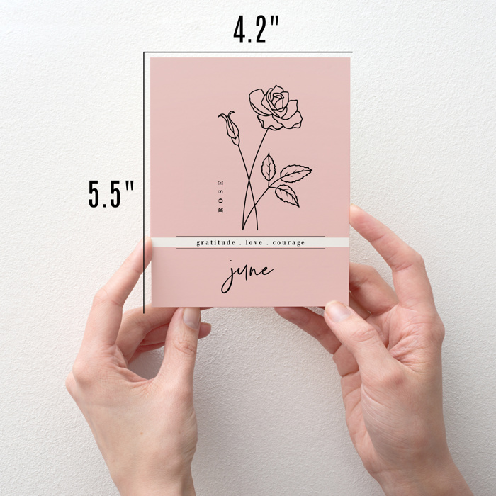 12 Birth Flower Note Cards + Envelopes | Floral Birthday Card Pack