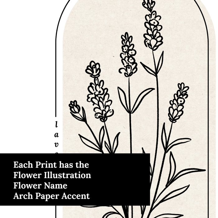 BOGO | Hand Illustrated Floral Prints | 42 Flower Options
