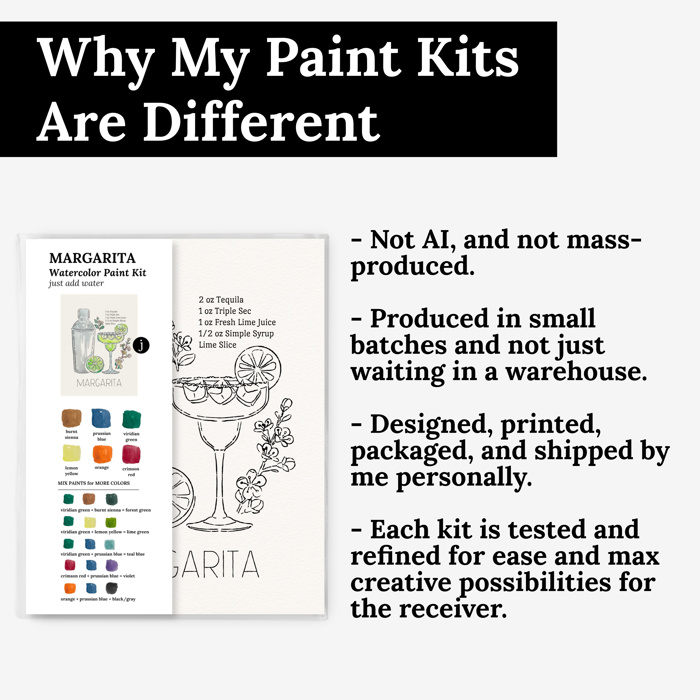 Margarita Cocktail Paint Kit | Just Add Water Art Set 