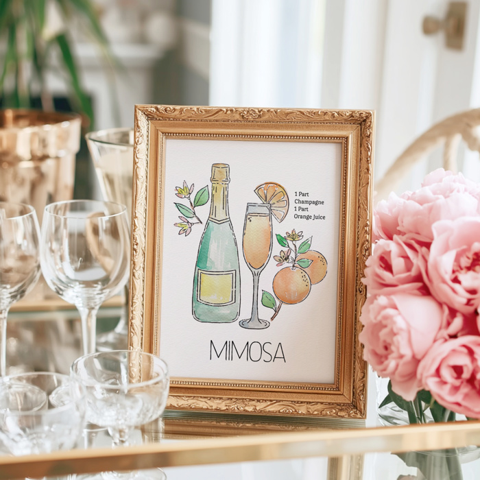 Mimosa Cocktail Paint Kit | Just Add Water Art Set 