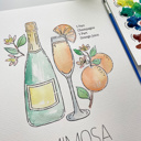  Mimosa Cocktail Paint Kit | Just Add Water Art Set 