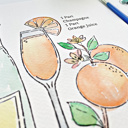  Mimosa Cocktail Paint Kit | Just Add Water Art Set 
