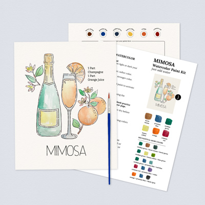 Mimosa Cocktail Paint Kit | Just Add Water Art Set 