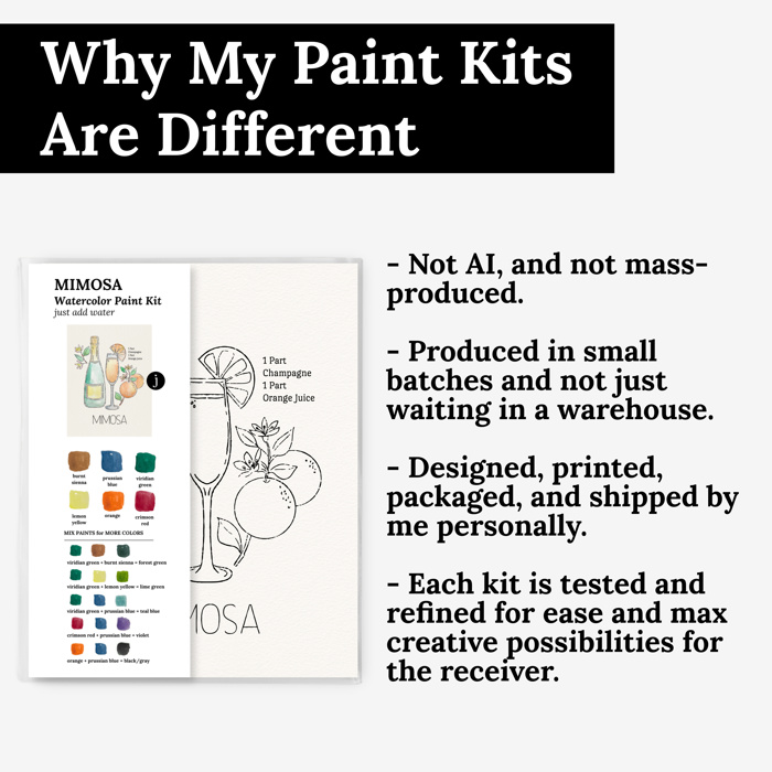 Mimosa Cocktail Paint Kit | Just Add Water Art Set 