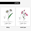  Custom Name Birth Flower Print | 27 Options