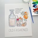  Old Fashioned Cocktail Paint Kit | Just Add Water Art Set 