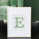  Hand Painted Wildflower Letter Art Monogram Floral Watercolor Print