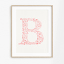  Hand Painted Wildflower Letter Art Monogram Floral Watercolor Print