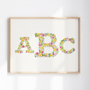  Hand Painted Monogram Floral Watercolor Art | Custom Initials Wedding Decor | Personalized Anniversary Gift